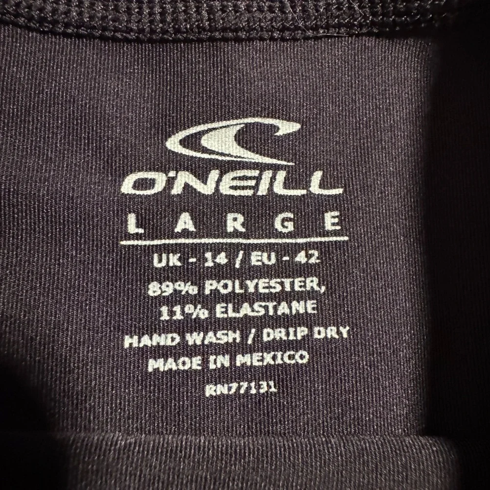 O'NEILL Youth‎ Basic Skins UPF 50+ Short Sleeve Rash Guard Black Girls Size L